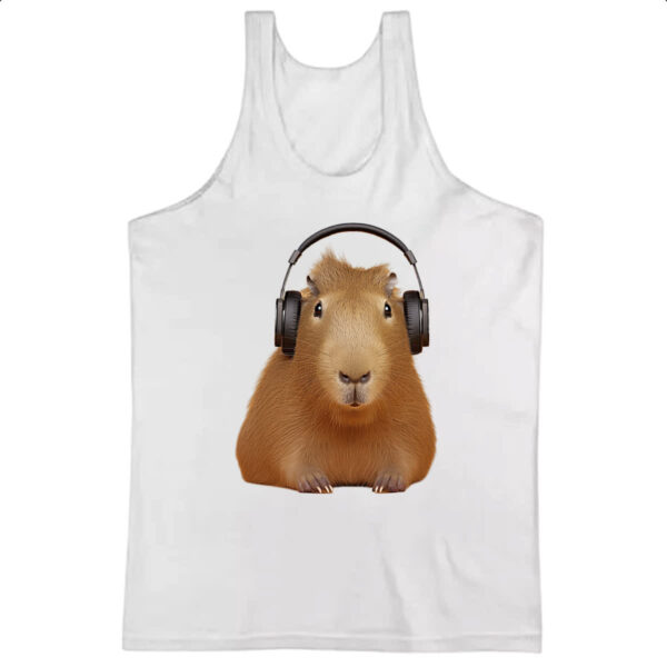 Camiseta Regata Capivara headfone