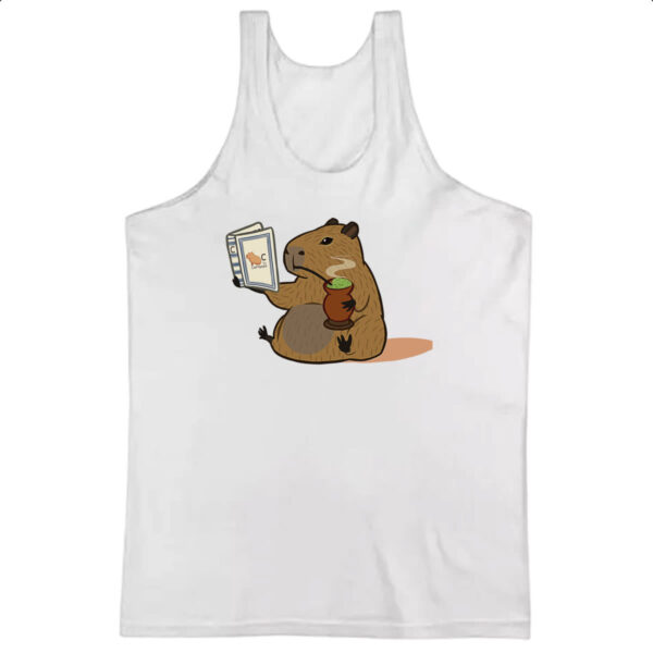 Camiseta Regata Capivara tomando chimarrao