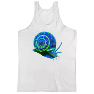 Camiseta Regata Caramujo blue florescente