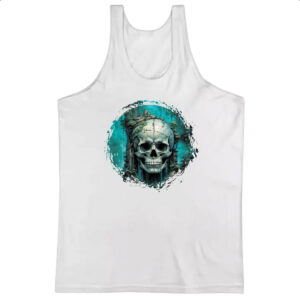 Camiseta Regata Casa em cranio de caveira
