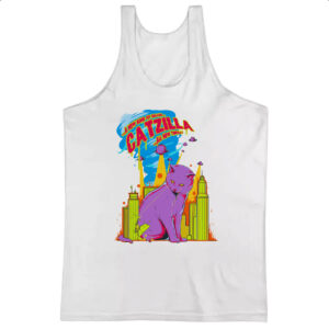 Camiseta Regata Catzilla o gato Godzilla