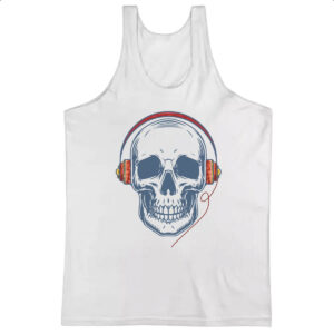 Camiseta Regata Caveira com HeadPhone