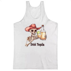Camiseta Regata Caveira drink tequila
