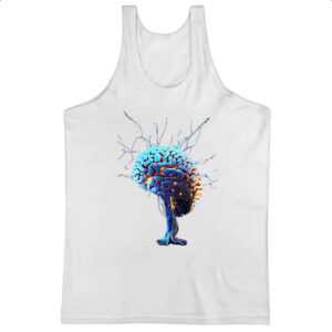 Camiseta Regata Cerebro IA impulsos eletricos