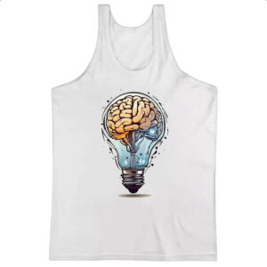 Camiseta Regata Cerebro dentro da lampada