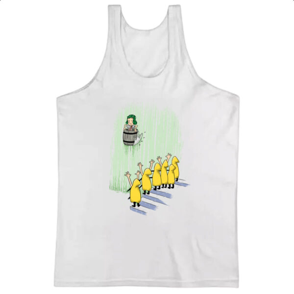 Camiseta Regata Chaves descendo as cataratas em um barril
