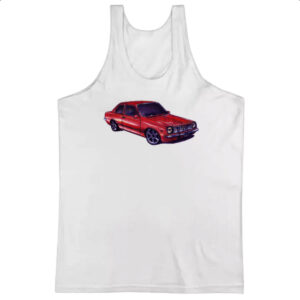 Camiseta Regata Chevette vermelho segunda geracao a lapis