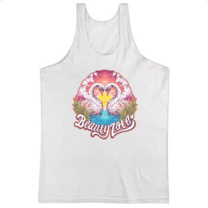 Camiseta Regata Cisne coracao Beauty Love