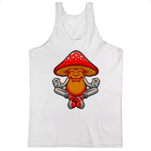 Camiseta Regata Cogumelo meditando