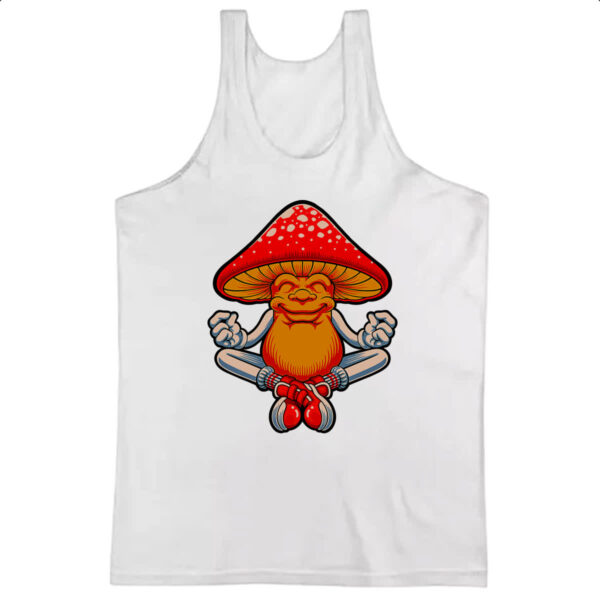 Camiseta Regata Cogumelo meditando