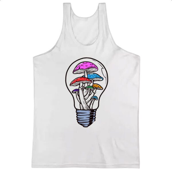 Camiseta Regata Cogumelos em lampada