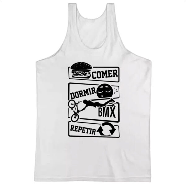 Camiseta Regata Comer Dormir BMX Repetir