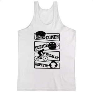 Camiseta Regata Comer Dormir Pedalar Repetir