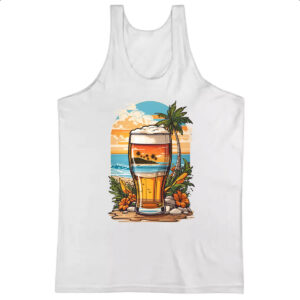 Camiseta Regata Copo de Cerveja Sunset