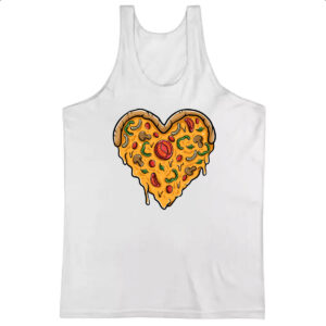 Camiseta Regata Coracao de pizza