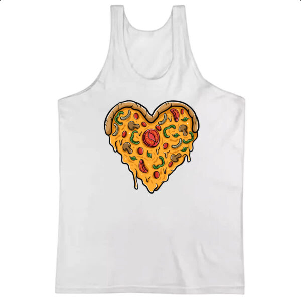 Camiseta Regata Coracao de pizza