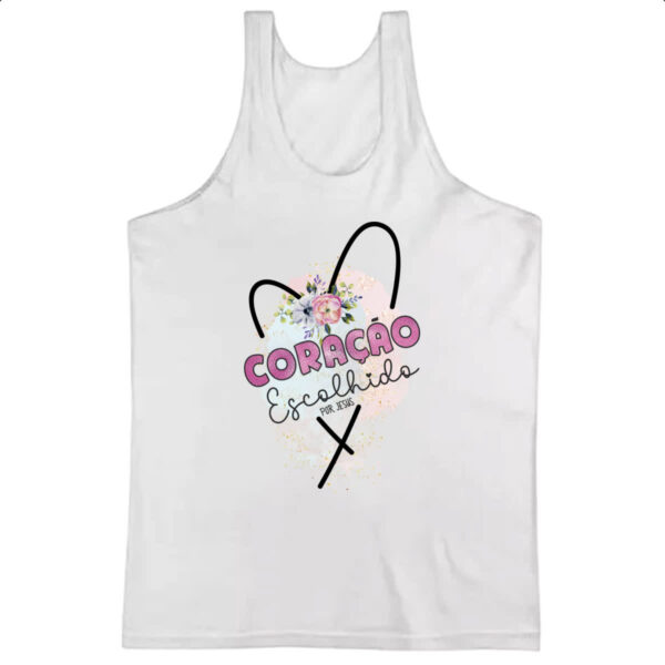 Camiseta Regata Coracao escolhido por Jesus