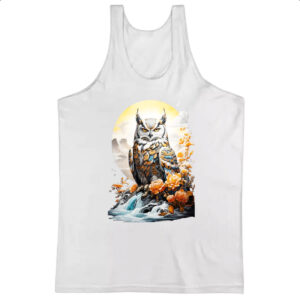 Camiseta Regata Coruja do Gelo Sunset