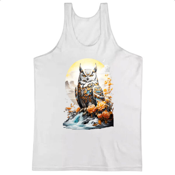 Camiseta Regata Coruja do Gelo Sunset
