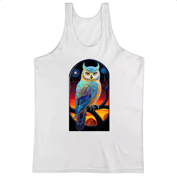 Camiseta Regata Coruja mistica de cristal