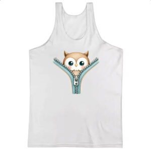 Camiseta Regata Coruja no ziper