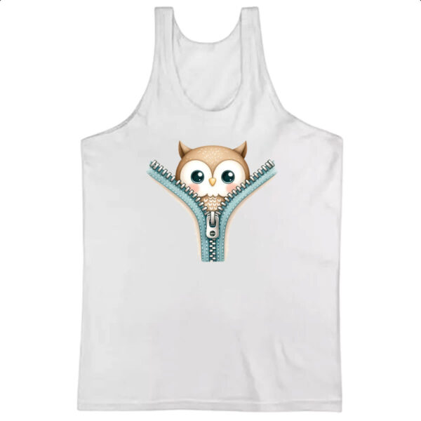 Camiseta Regata Coruja no ziper