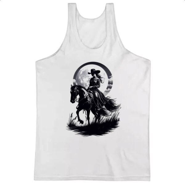 Camiseta Regata Cowgirl silhueta ao luar