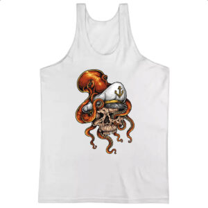 Camiseta Regata Cranio de marinheiro com Polvo