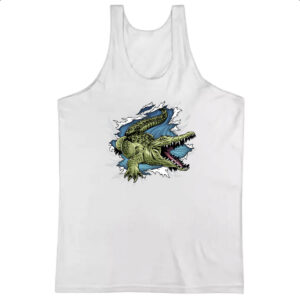 Camiseta Regata Crocodilo rasgando a camisa