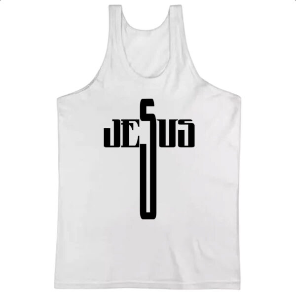 Camiseta Regata Crucifixo nome de Jesus