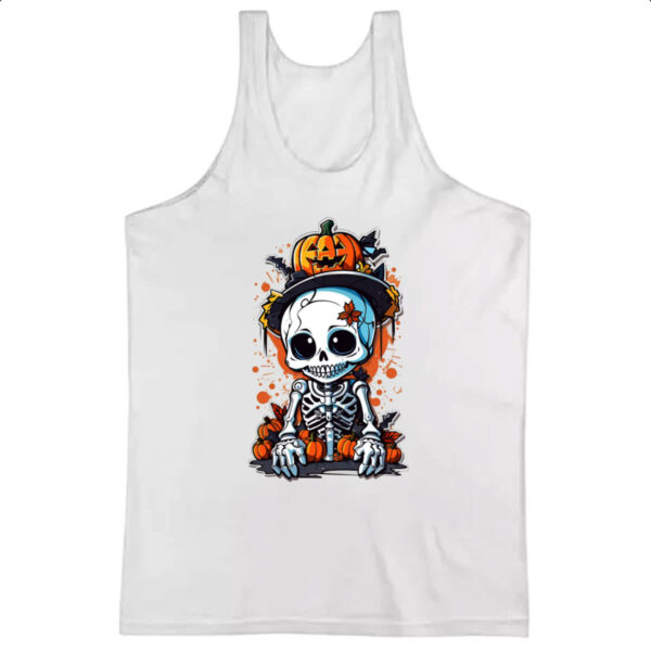 Camiseta Regata Cute esqueleto halloween