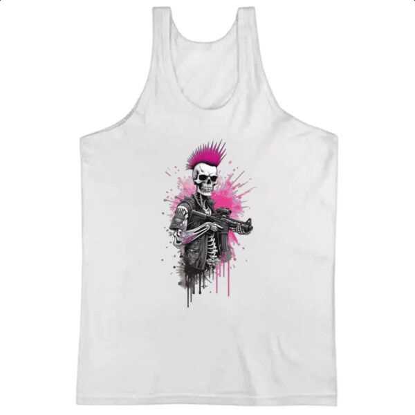 Camiseta Regata Cyber Punk caveira guerrilheira
