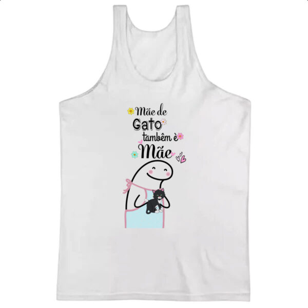 Camiseta Regata Dia das maes Flork mae de gato