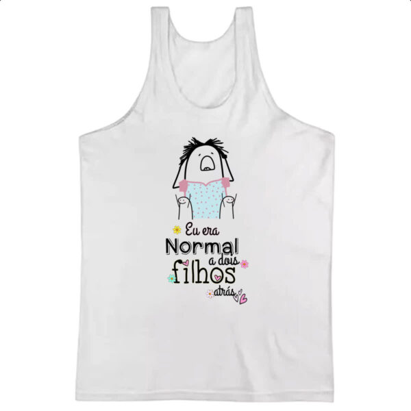 Camiseta Regata Dias das mae Flork normal a dois filhos atras