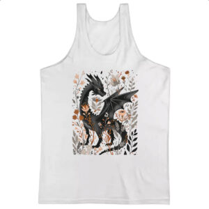 Camiseta Regata Dragao mistico floral