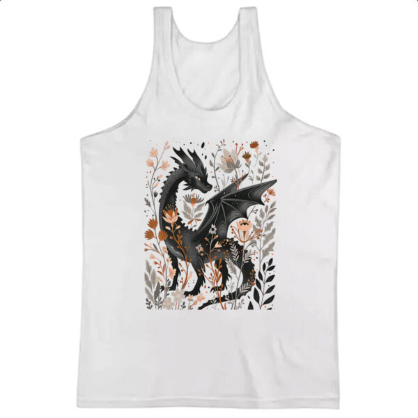 Camiseta Regata Dragao mistico floral