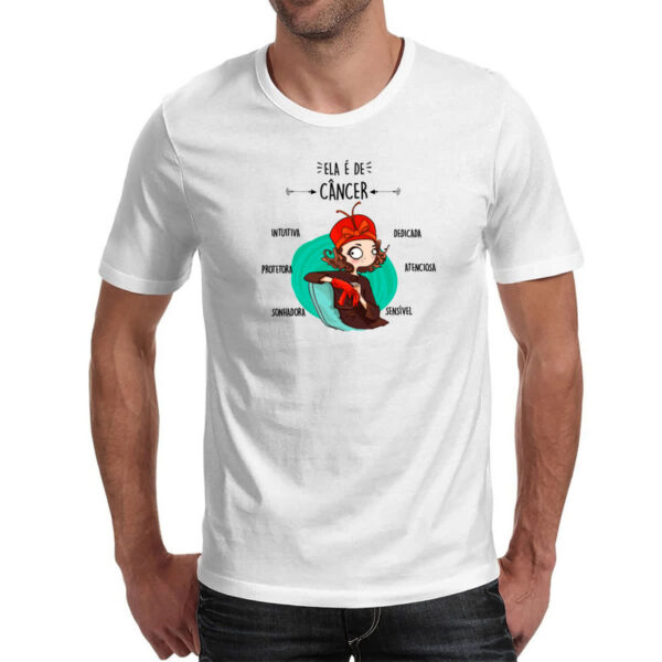 Camiseta Unissex Ela e de Cancer - Imagem 2