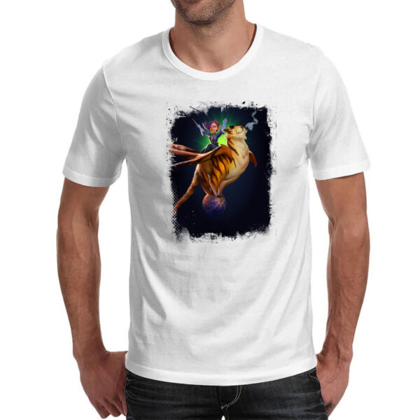 Camiseta Unissex Empires and Puzzles Heroi Eiora e Fluffy - Imagem 2