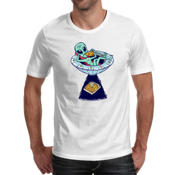 Camiseta Unissex ET roubando pizza - Imagem 2