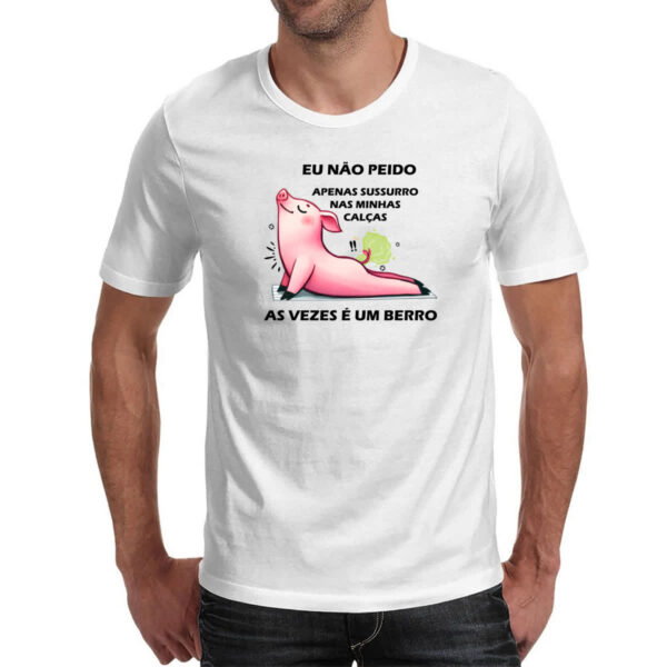 Camiseta Unissex Eu nao peido porco - Imagem 2