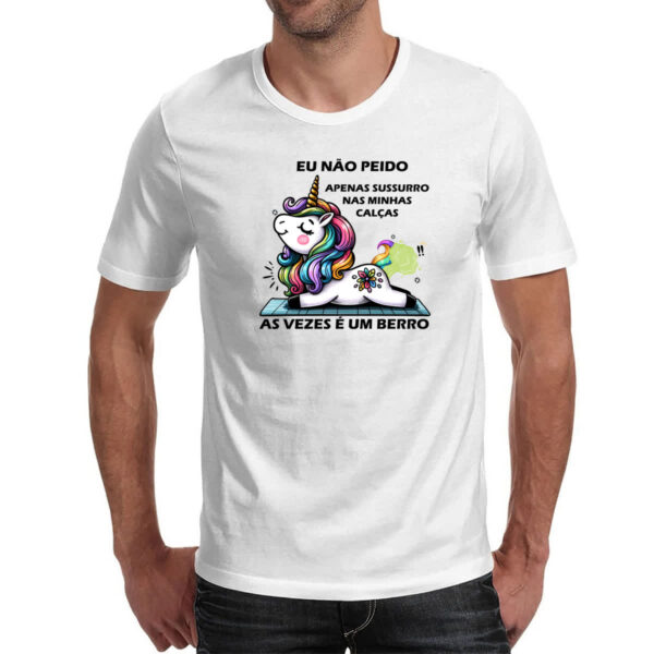 Camiseta Unissex Eu nao peido unicornio - Imagem 2