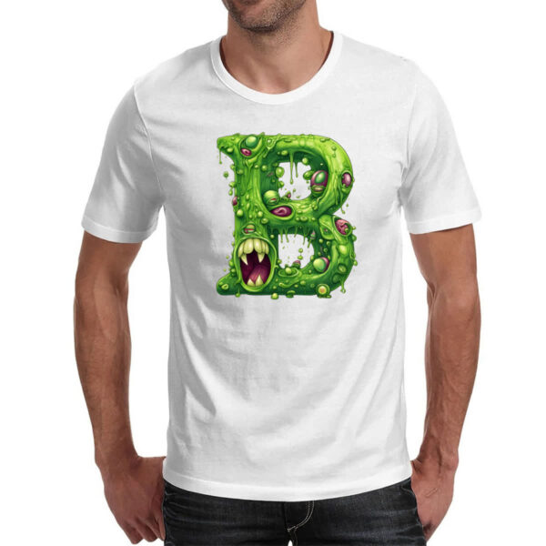 Camiseta Unissex Zumbi Alfabeto Letra B - Imagem 2