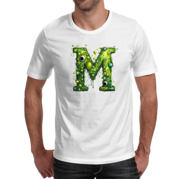 Camiseta Unissex Zumbi Alfabeto Letra M - Imagem 2