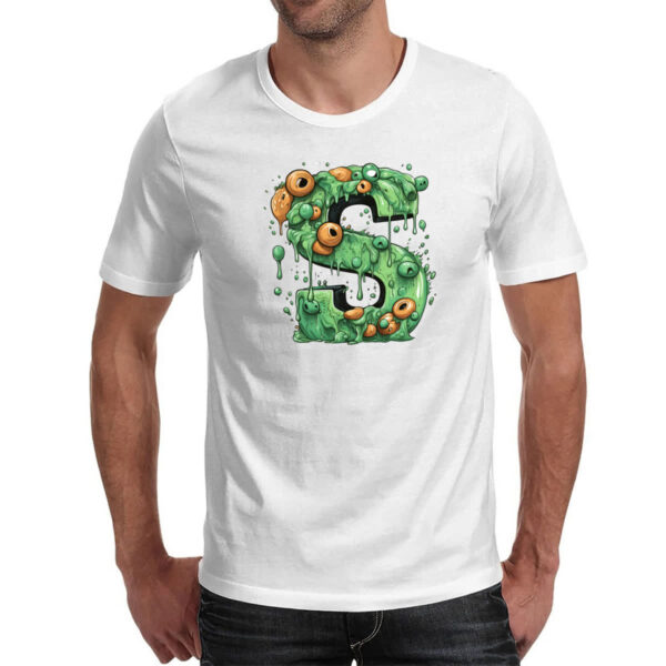 Camiseta Unissex Zumbi Alfabeto Letra S - Imagem 2