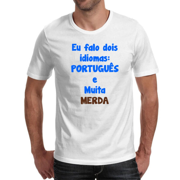 Camiseta Unissex Falo dois idiomas - Imagem 2