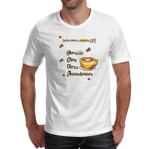 Camiseta Unissex Forma a palavra CAFE - Imagem 2
