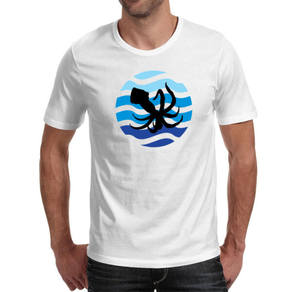 Camiseta Unissex Animais marinhos lula silhueta sunset - Imagem 2