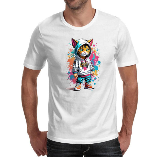 Camiseta Unissex Gato Splash Grafite - Imagem 2