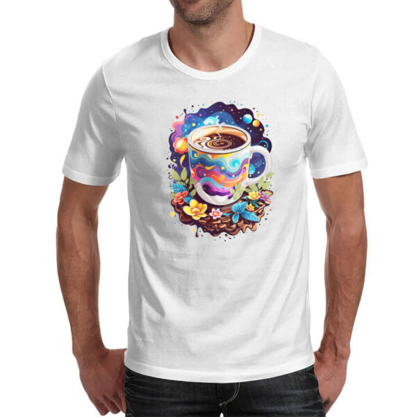 Camiseta Unissex Xicara de cafe na galaxia - Imagem 2