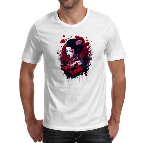 Camiseta Unissex Geisha dark magic splash - Imagem 2